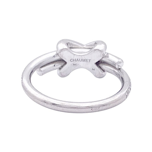 Bague 52 Bague Chaumet "Jeux de Liens" or blanc, diamants. 58 Facettes 33683