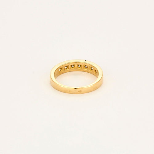 Demi Alliance or jaune, diamants serti rail