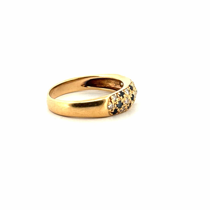 Bague 56 Bague or jaune diamants et saphirs 58 Facettes 84-GS28798