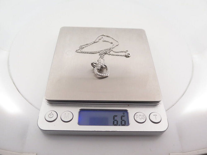 Collier collier CHAUMET pendentif coeur lien 40cm or blanc diamants 58 Facettes 264836