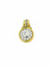 Pendentif Pendentif français vintage en or jaune et blanc avec diamants de 1,25 carat  certifié HRD 58 Facettes