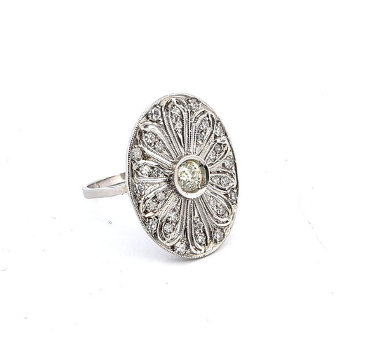 Bague 53 Bague en platine et diamant 58 Facettes