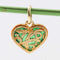 Pendentif Yanes - Pendentif cœur en or jaune 18 carats et émail vert 58 Facettes FN24/0003
