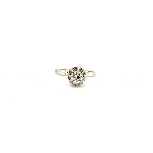 Bague 55 Solitaire Or Jaune diamant 58 Facettes 14-GS29764