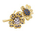 Broche Clip Boucheron "Fleurs", or jaune, émaux, diamants et saphirs. 58 Facettes 33915