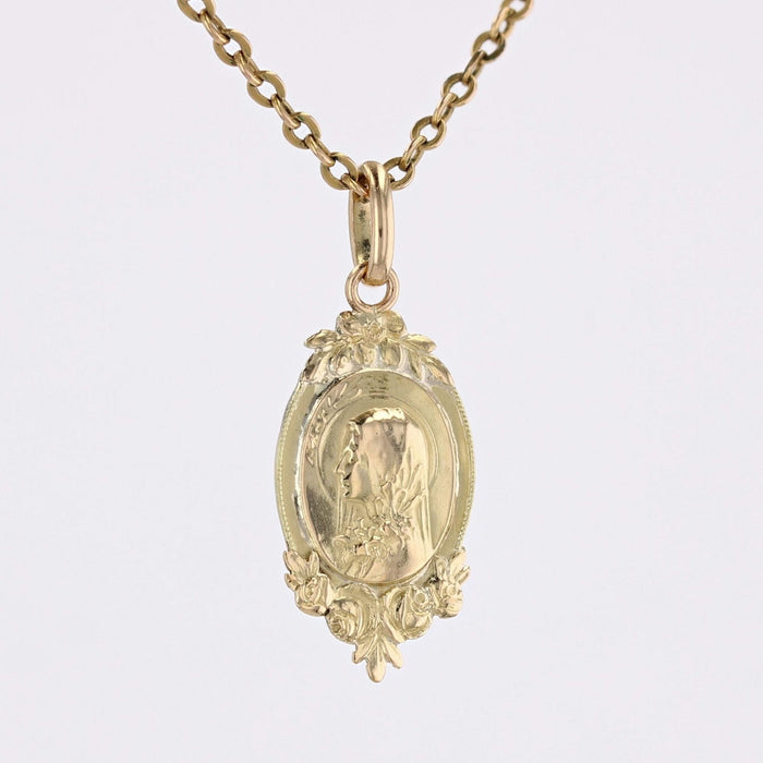 Pendentif Pendentif ancien or jaune Sainte Thérèse 58 Facettes 24-145C