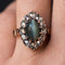 Bague 55 Bague ancienne chrysobéryl oeil de chat et diamants 58 Facettes 19-378-50