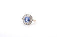 Bague 53 Bague saphir de 2,18cts et diamants en or et platine 58 Facettes 26065-25826