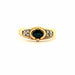 Ring 56 Yellow Gold Topaz and Diamond Ring 58 Facettes 41-GS35409-1