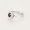 Bague 51.5 Bague Marguerite or gris, rubis et diamants 58 Facettes BA214