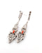 Boucles d'oreilles Boucles d'oreilles en or blanc avec diamants et corail 58 Facettes