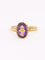 Bague 55 Bague victorienne or jaune améthyste gravée perle 58 Facettes 1164.2