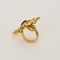 Bague 54 Bague scorpion en or jaune, onyx et diamants 58 Facettes SMA0134
