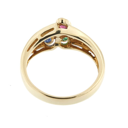 Bague Bague avec rubis, émeraude, saphir et diamants 58 Facettes 30024