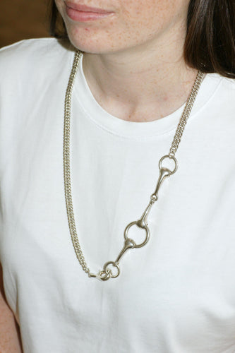 Collier Hermès Sautoir Mors en Argent 73.00 cm 58 Facettes