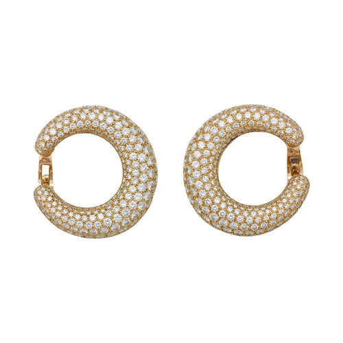 Boucles d'oreilles Boucles d'oreilles Cartier en or jaune, diamants. 58 Facettes 29012