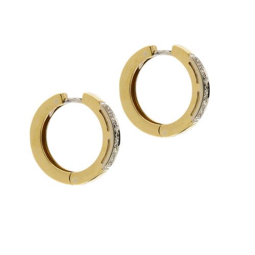 Boucles d'oreilles Boucles d'oreilles créoles avec diamants 58 Facettes 32166