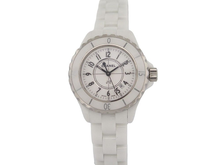 Montre montre CHANEL j12 34mm ceramique blanc + boite quartz 58 Facettes 260518