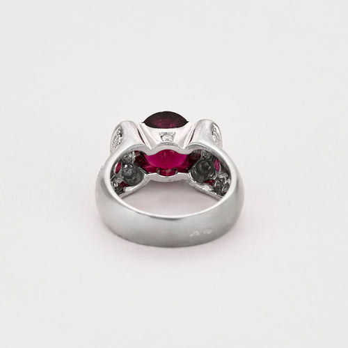 Bague 50,5 Bague or gris, tourmaline et diamants 58 Facettes COG04963