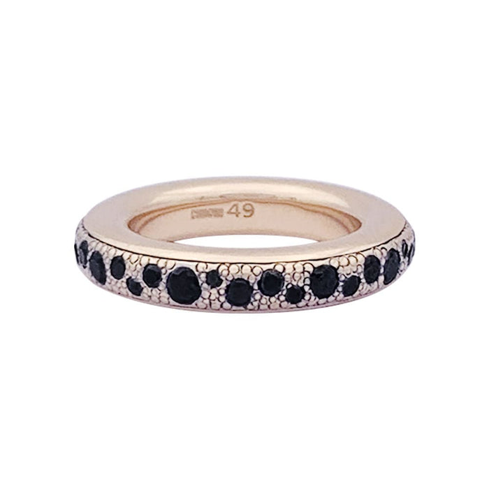 Bague 49 Bague Pomellato "Iconica" or rose, diamants noirs. 58 Facettes 33643