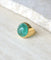 Bague 50 Bague Cabochon Emeraude 15 Carats Or Jaune 58 Facettes