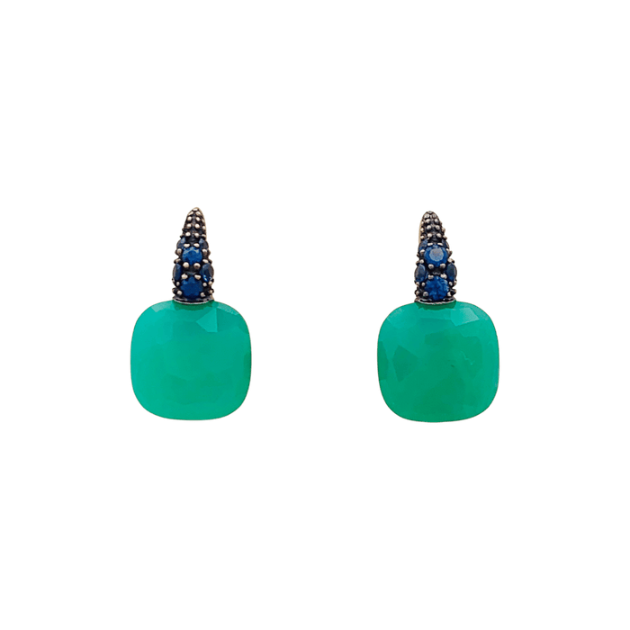 Boucles d'oreilles Boucles d'oreilles Pomellato "Capri" or, chrysoprase, saphirs 58 Facettes 34312