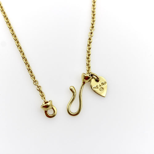 Collier Pendentif miroir tibétain en or 18 carats avec diamant et chaîne par Me & Ro 58 Facettes A20043