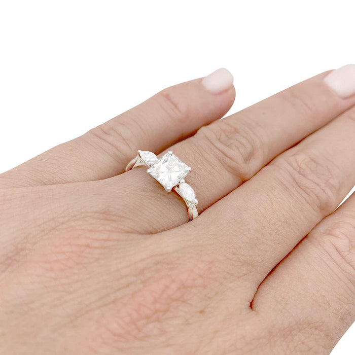 Bague 53 Bague or blanc, diamant 1,08 carat. 58 Facettes 33536