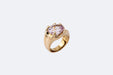 Bague 50 Bague en or jaune avec quartz rose 58 Facettes anl793