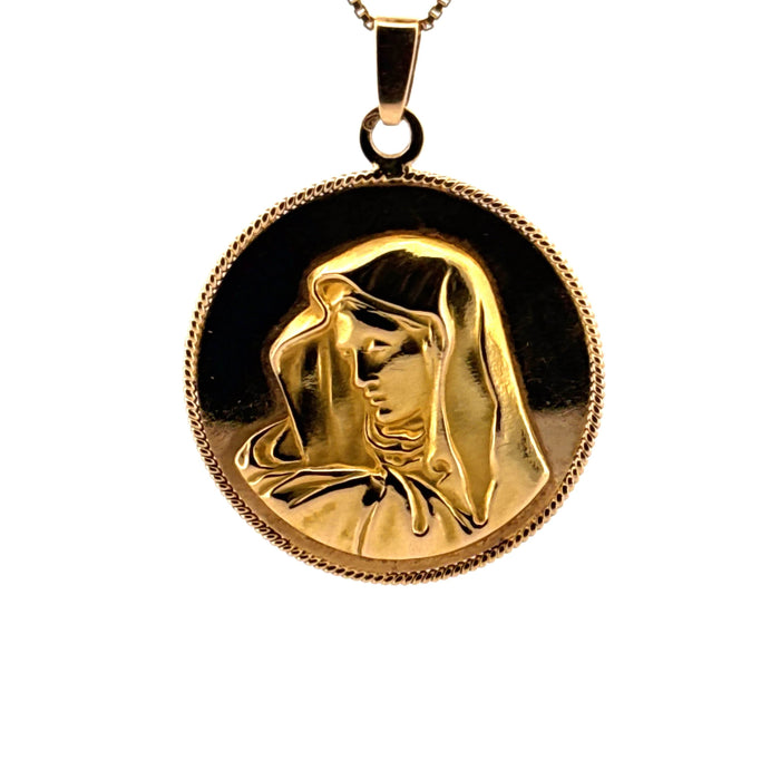 Pendentif Médaille Or Jaune 18k 1932 Vierge Marie 58 Facettes 2-PEE4-GS38448