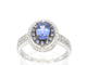 Bague 54 Bague en or blanc avec diamants et tanzanite 58 Facettes 2325