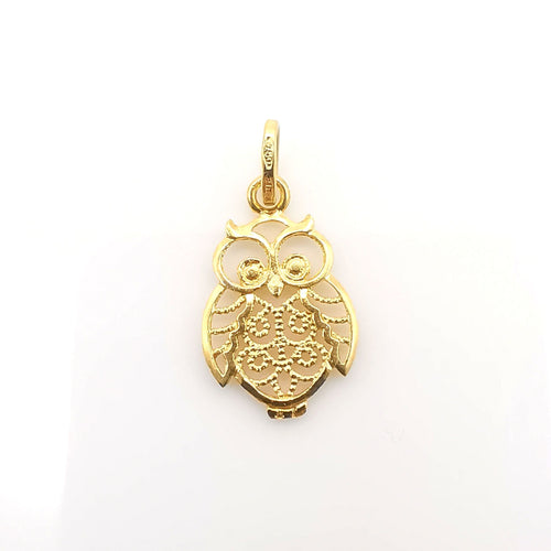 Pendentif pendentif hibou en or jaune 58 Facettes