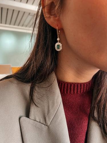 Antique emerald earrings