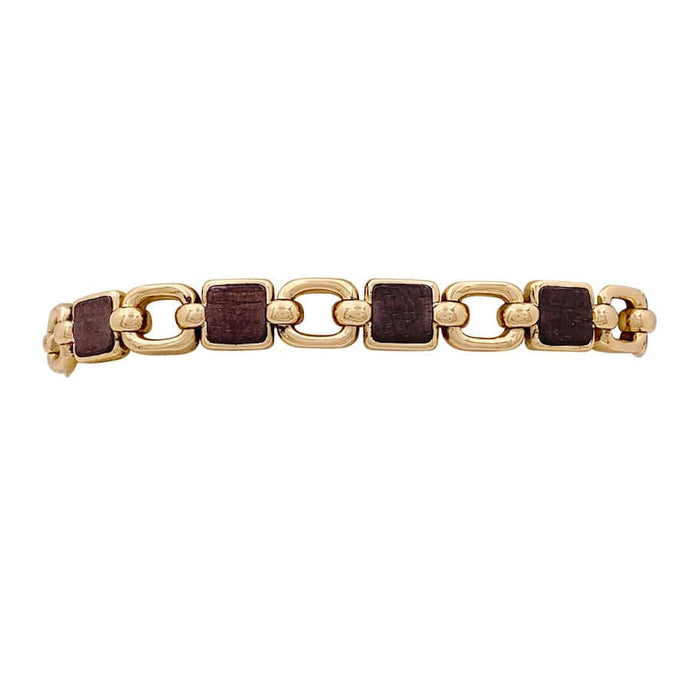 Bracelet Bracelet vintage Van Cleef & Arpels, or jaune, bois d'amourette. 58 Facettes 33907