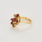 Bague 56 Bague or jaune, rubis et diamants 58 Facettes PAL32242