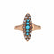 Bague 51 Bague Navette Victorienne Antique Perle De Graine Turquoise Or Jaune 58 Facettes G12477