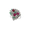Bague ornée de rubis, d'émeraudes et de diamants