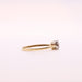 Solitaire Drop Ring and Paving Diamonds 18k Yellow Gold 58 Facettes