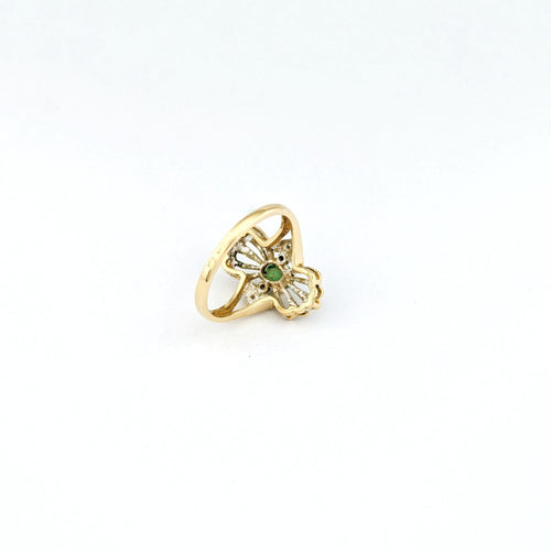 Bague 53 Bague en or jaune et émeraude 58 Facettes 32693