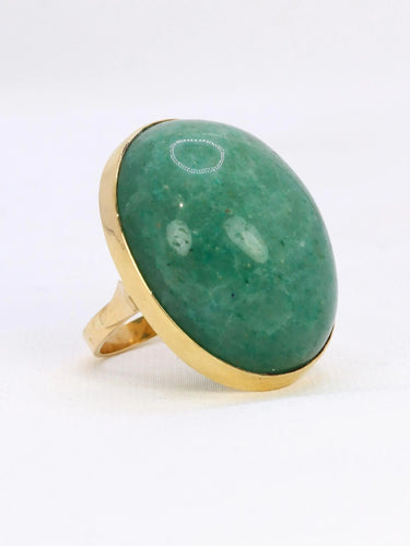 Bague 53 Bague cocktail vintage or jaune amazonite 64 ct 58 Facettes 1087.27