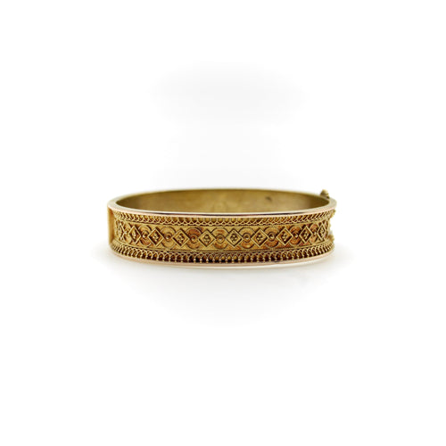 Bracelet Bracelet en filigrane de style étrusque néo-étrusque en or 14 carats 58 Facettes
