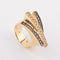 Bague 53 Bague bandeau or jaune et diamant cognacs 58 Facettes