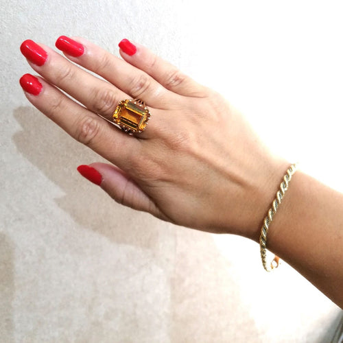 Bague 54 Bague Citrine 58 Facettes 2664