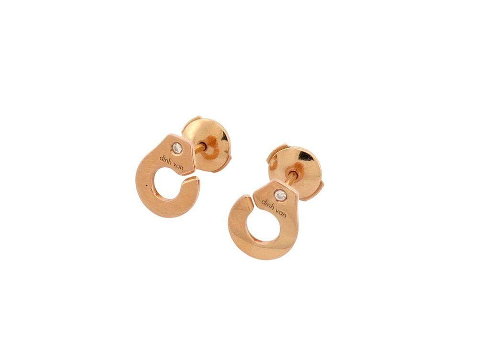 Boucles d'oreilles boucles d'oreilles DINH VAN puces menottes r7.5 or diamant 58 Facettes 264594