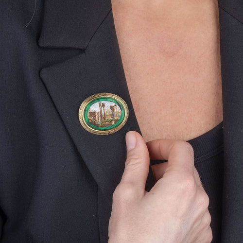 Broche Broche en micromosaïque en or 9 carats 58 Facettes 22754