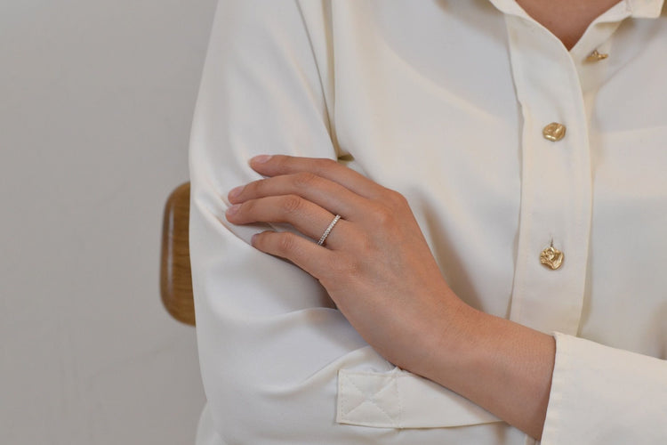 Bague 54 Alliance diamants en or 18k 58 Facettes 26848