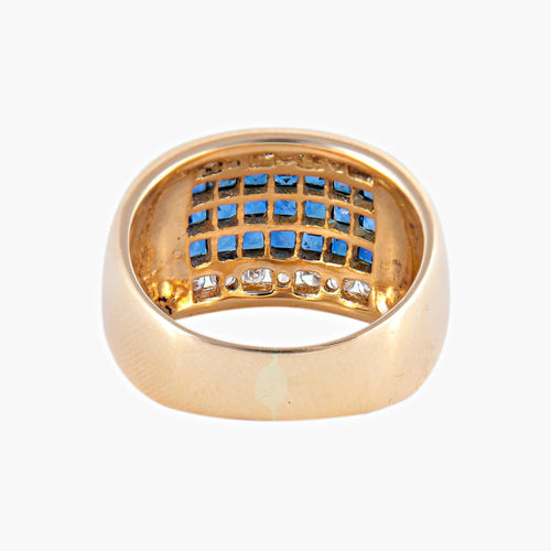 Bague 54.5 / Diamants BAGUE JONC DIAMANTS & SAPHIRS 58 Facettes BO/220036