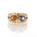 Ring 52.5 Sapphire, diamond, ruby, gold heart ring 58 Facettes 25629