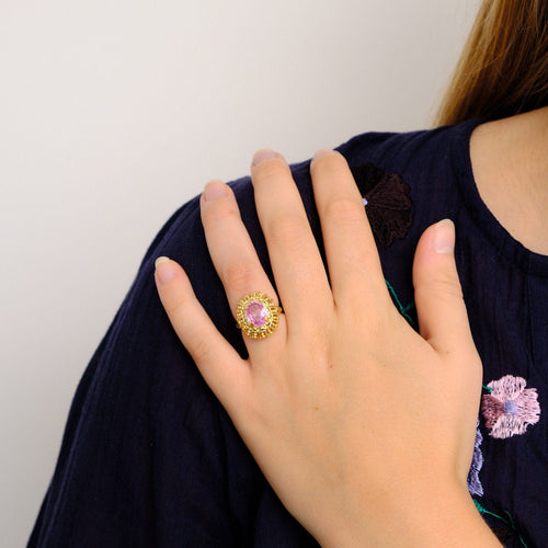 Bague 49.5 Bague Vintage Or jaune 58 Facettes