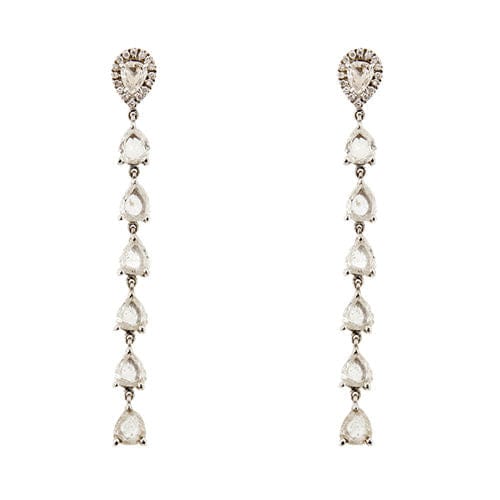 Boucles d'oreilles pendantes en diamant